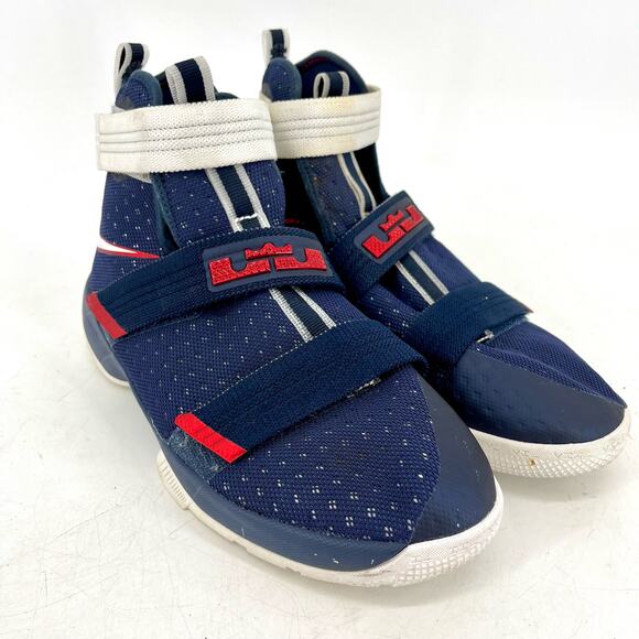 Nike LeBron Soldier Ten SFG USA Olympic Obsidian Red White Blue US7Y / EU40 shoe - Picture 2 of 8